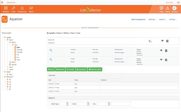 LabCollector Aquarium Add-on LabCollector Aquarium Add-on screenshot