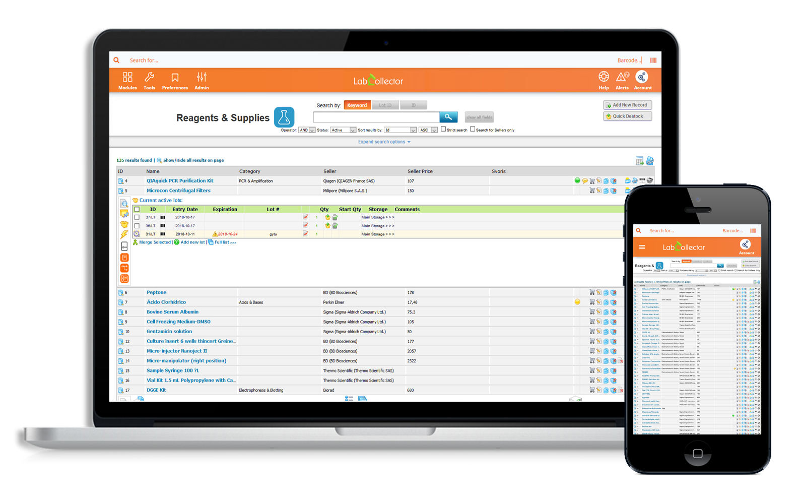 AgileBio Labcollector MSDS Management