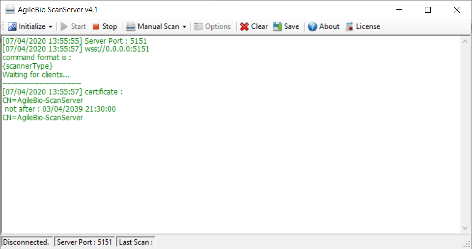 scanserver Labcollector screen