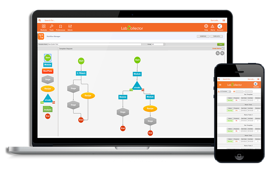 Design and manage any lab workflow - LabCollector